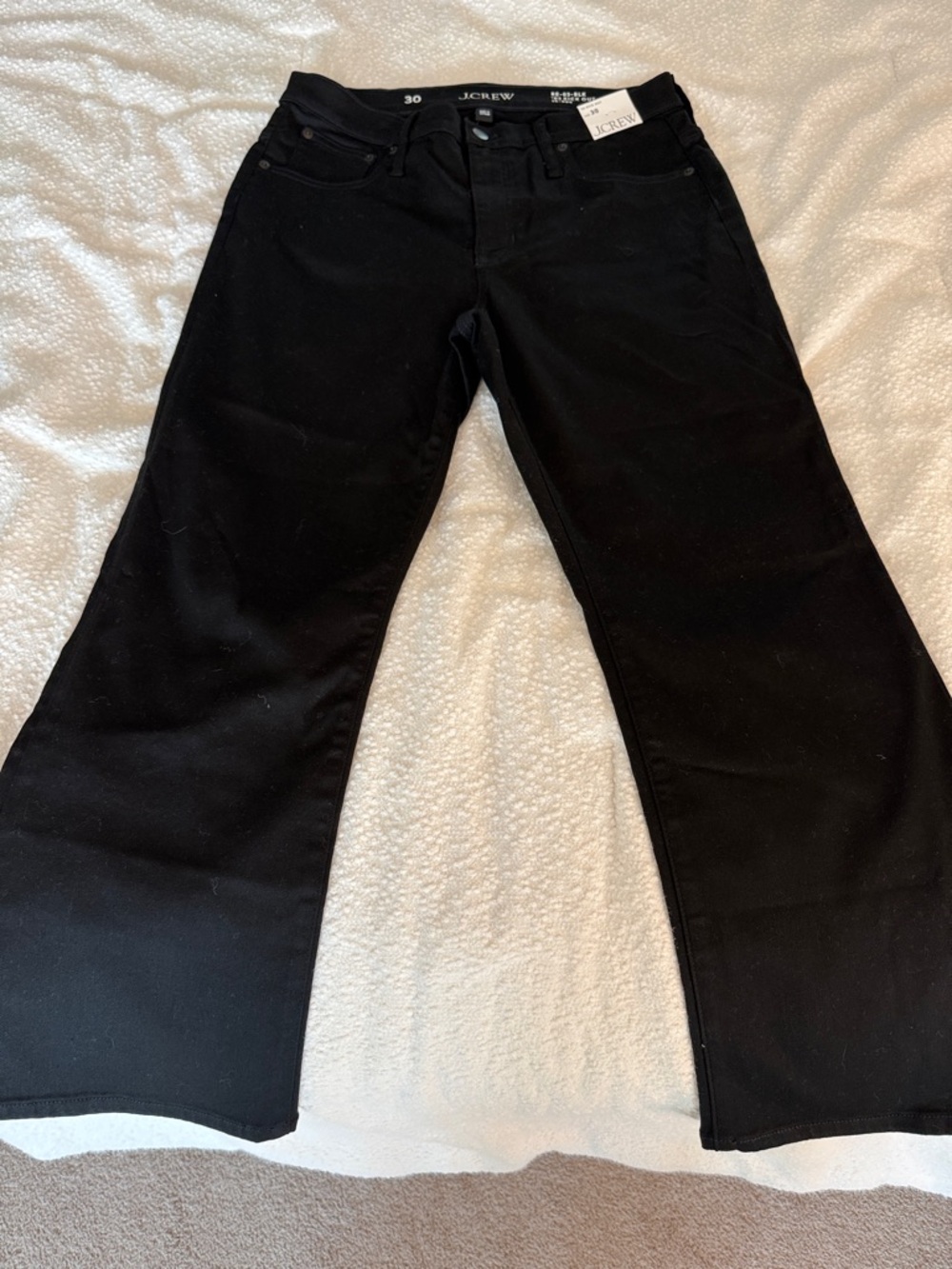 J. Crew Black Wide-Leg Jeans
